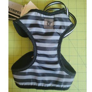 EasyGo Black & Grey Stripes Dog Harness by Dogo, Large, NWT